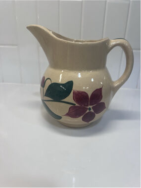 Vintage Watt Pottery - Star Flower Pitcher Size #15